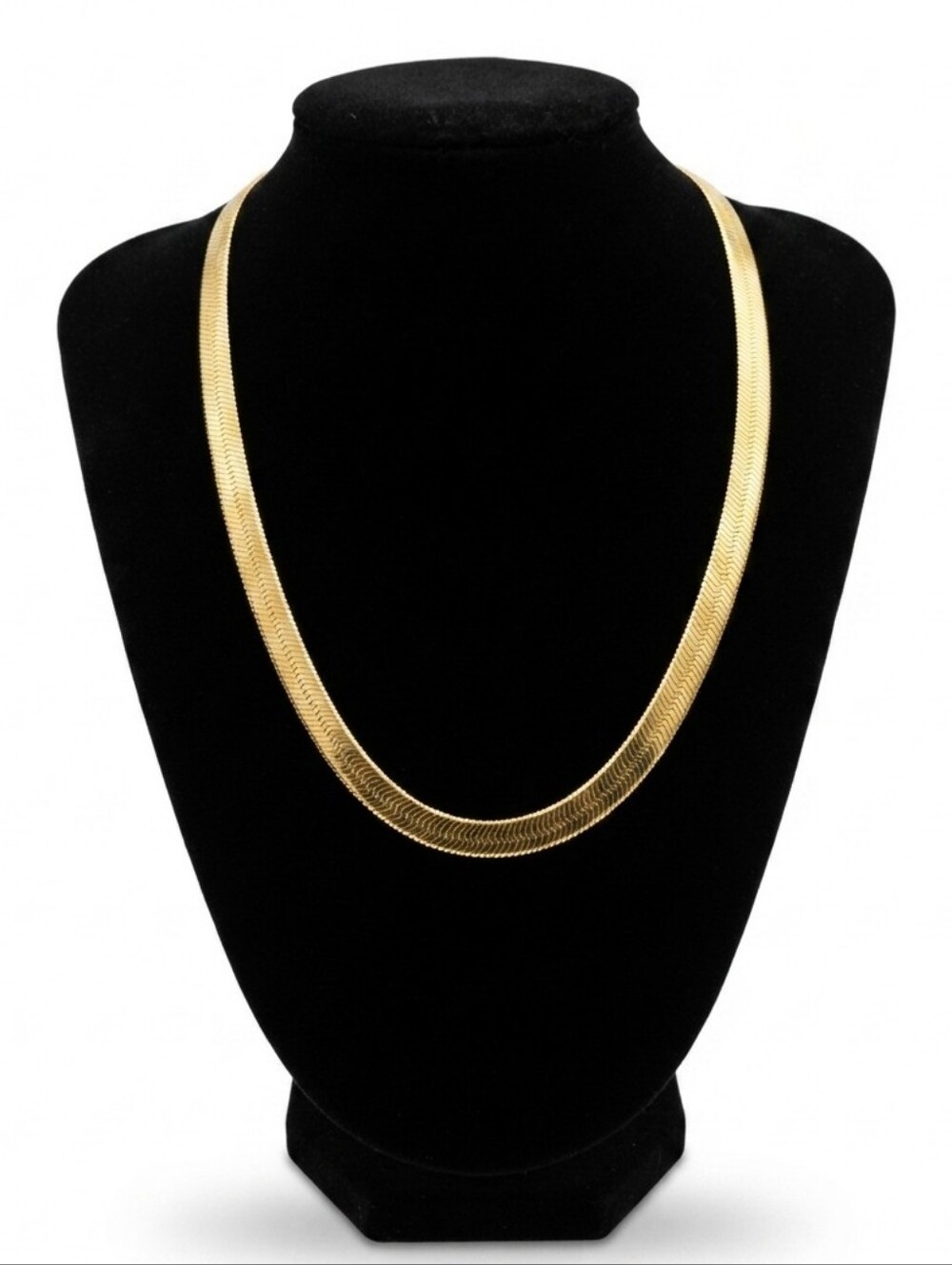 🔹(3for$20)🔹Vintage Gold Tone Herringbone Chain Flat Snake Link